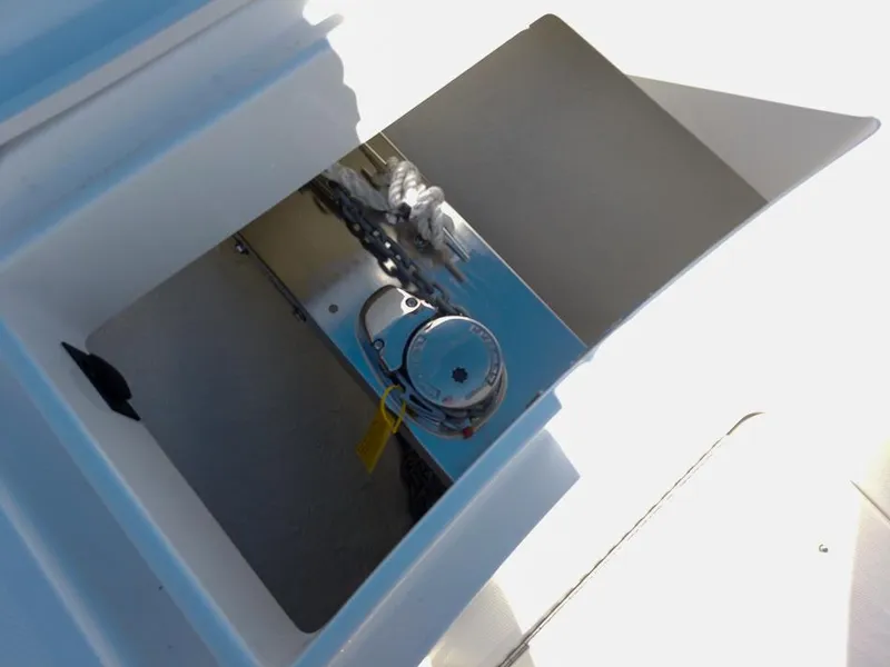 Slide: The Image of Anchor windlass system on a 2024 Regulator 31 boat. - 14