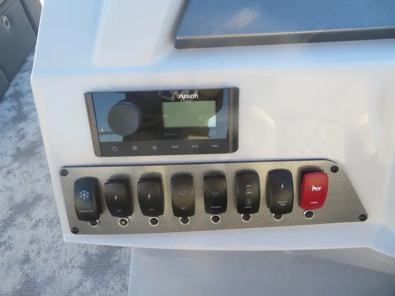 Slide: The Image of Control panel of 2023 Crest Classic DLX 220 SLSC CPT DLX boat. - 8