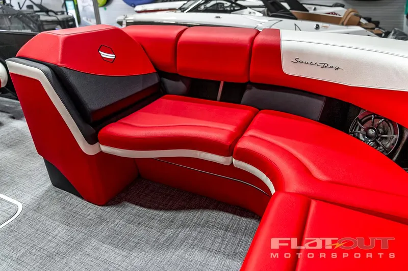Slide: The Image of 2023 South Bay 523 RS 3.0 Plus Arch 400HP red and black interior seating. - 17