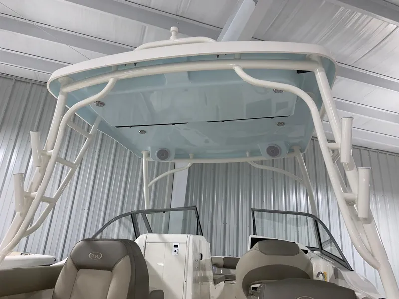 Slide: The Image of 2024 Key West 239 DFS boat interior with hardtop and seating. - 15