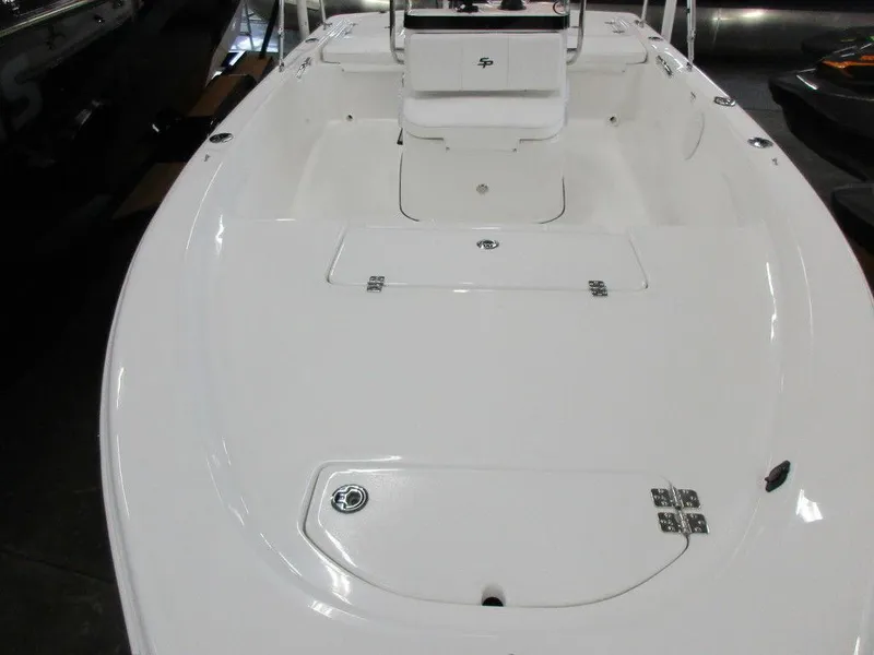 Slide: The Image of 2023 Sea Pro 172 Bay Series boat deck with storage compartments. - 3