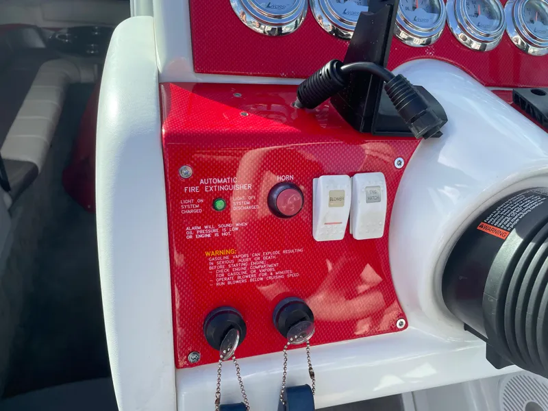 Slide: The Image of Control panel of a 2007 Formula 353 FASTech boat with fire extinguisher system. - 26
