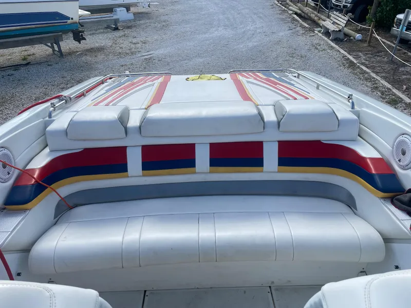 Slide: The Image of 2007 Formula 353 FASTech boat with colorful seating and spacious deck. - 34