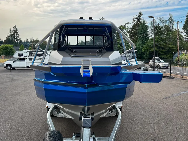 Slide: The Image of 2025 Stabicraft 2250 Ultra Centercab boat on trailer, front view. - 7