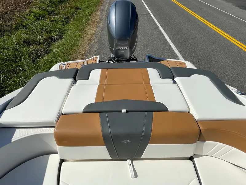 Slide: The Image of 2024 Chaparral 23 SSi OB boat with Yamaha 200 engine on trailer. - 40