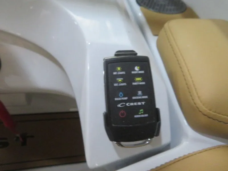 Slide: The Image of Control panel of 2023 Crest Continental 270 NX SLS Twin boat. - 22