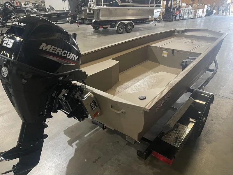 Slide: The Image of 2023 Legend Craft Bandit 1548SS Mid Deck boat with Mercury 25HP engine on trailer. - 14