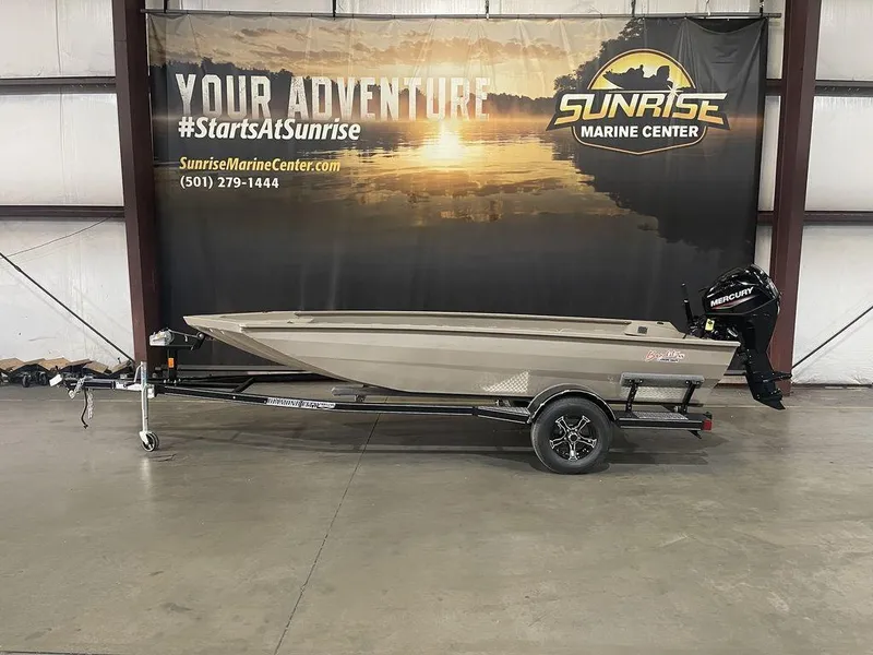 Slide: The Image of 2023 Legend Craft Bandit 1548SS Mid Deck boat at Sunrise Marine Center. - 2