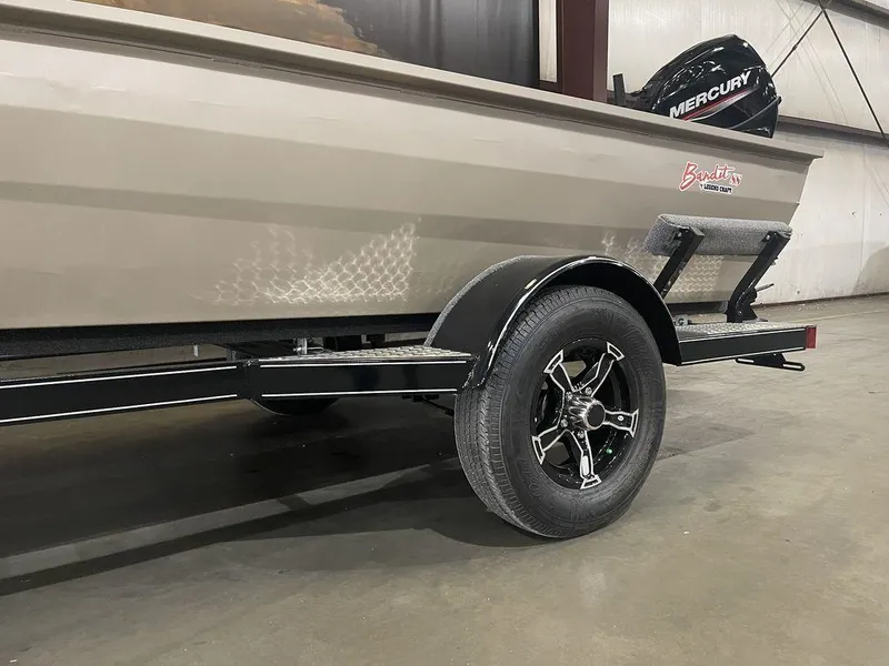 Slide: The Image of 2023 Legend Craft Bandit 1548SS Mid Deck boat on trailer, side view. - 5