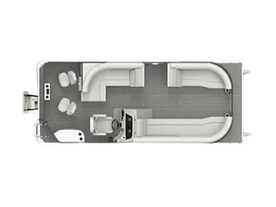 The Image of 2023 Crest Classic LX 200 SF pontoon boat interior layout. - 1