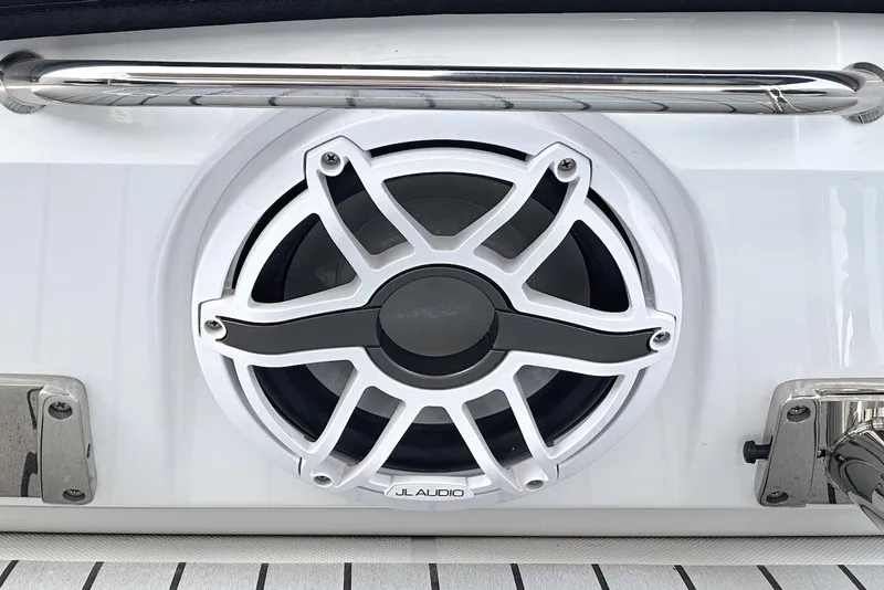 Slide: The Image of Close-up of JL Audio speaker on 2024 Cruisers Yachts 50 GLS. - 36