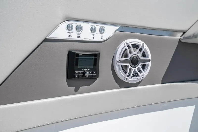Slide: The Image of Control panel and speaker on 2024 Cruisers Yachts 50 GLS. - 23