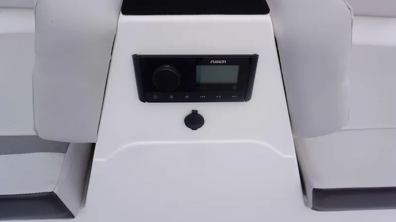 Slide: The Image of Fusion audio system on 2023 Hurricane 185 SS boat dashboard. - 7