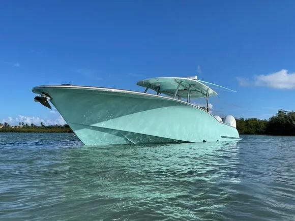 The Image of 2025 Mag Bay 43 Center Console boat on clear water. - 0
