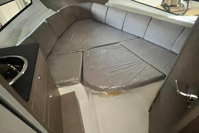 Slide: The Image of Interior cabin of 2024 Beneteau Flyer 8 SUNdeck with cushioned seating. - 9