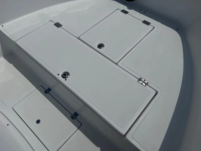 Slide: The Image of Clearwater 2000 boat storage compartments, 2022 model, white finish. - 15