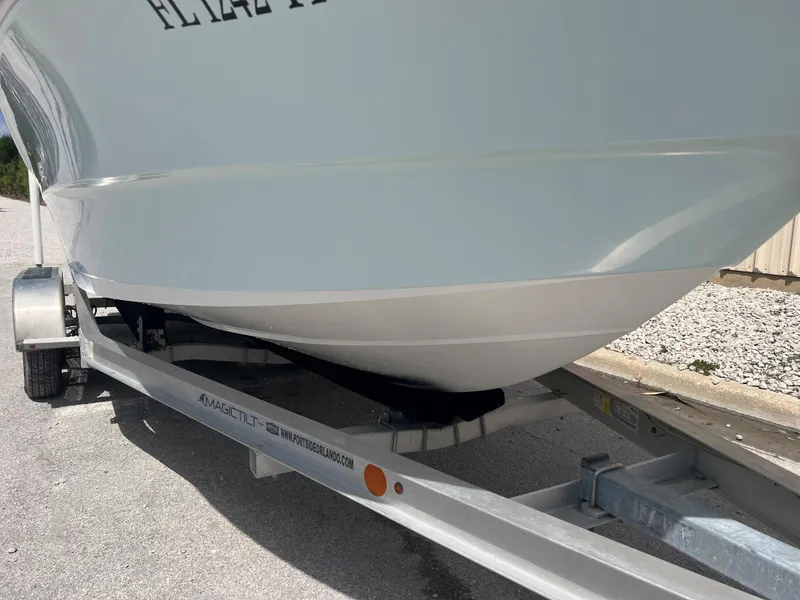 Slide: The Image of Clearwater 2000 boat on trailer, 2022 model, side view. - 6