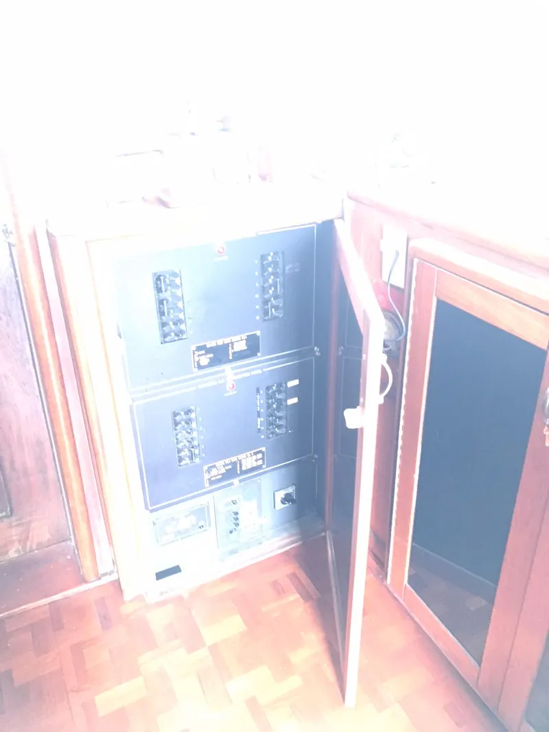 Slide: The Image of Electrical panel inside 1978 Hatteras 58 MY yacht. - 44