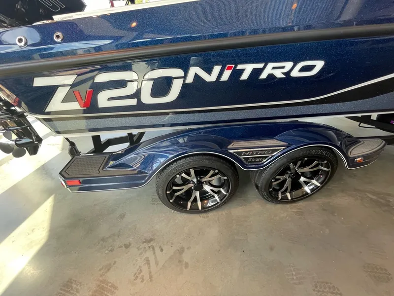 Slide: The Image of 2023 Nitro ZV20 Pro boat with sleek design and stylish wheels. - 3