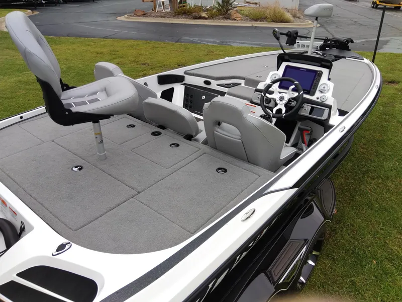 Slide: The Image of 2023 Nitro Z20 fishing boat with modern seating and advanced navigation system. - 3