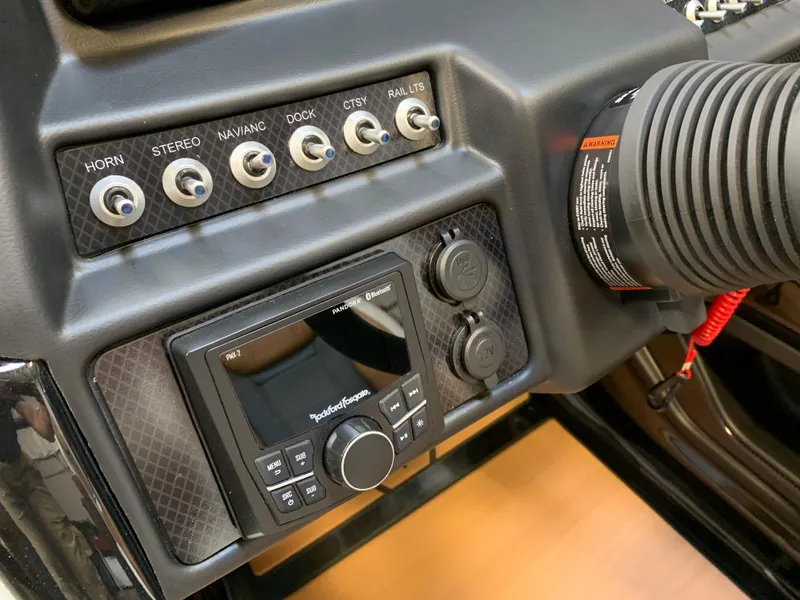 Slide: The Image of Control panel of 2023 Viaggio Diamante 23 U with stereo and navigation buttons. - 12