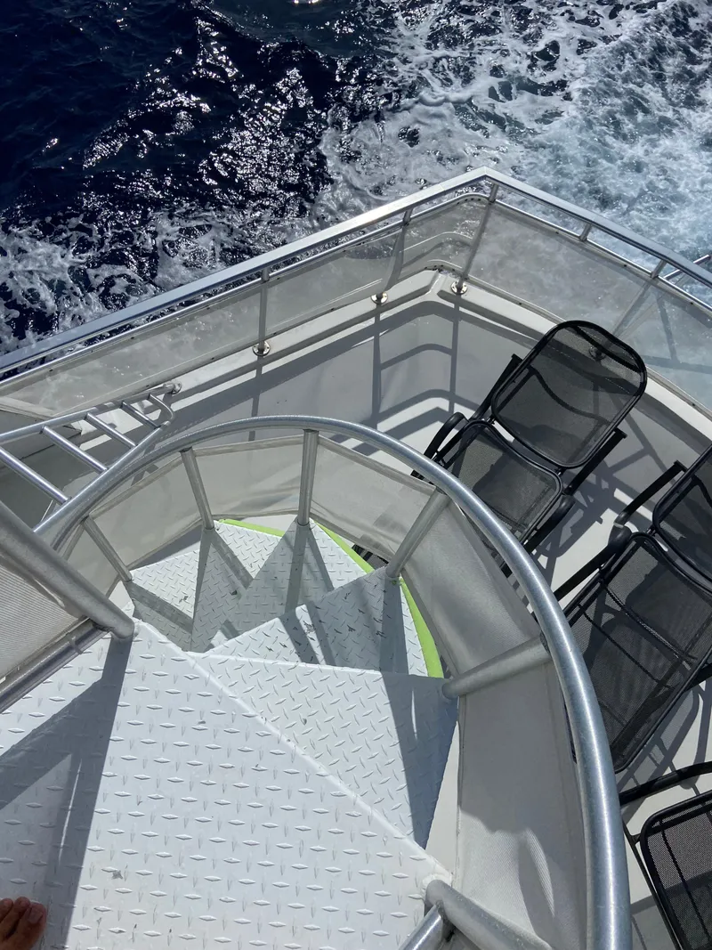 Slide: The Image of View from the deck of a 2009 Fantasy Houseboat on the water. - 31