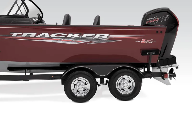 Slide: The Image of 2023 Tracker Pro Guide V-175 WT boat on trailer, outdoor setting. - 4