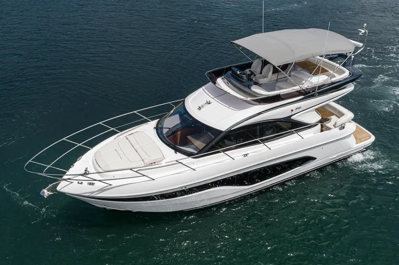 Slide: The Image of 2024 Princess F45 yacht cruising on open water. - 5