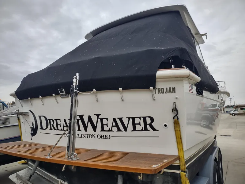 Slide: The Image of 1976 Trojan 260 Hardtop Express boat named Dream Weaver, docked in Port Clinton, Ohio. - 3