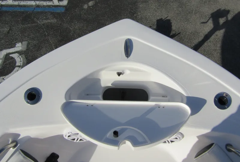 Slide: The Image of 2023 Tidewater 198 CC Adventure boat bow storage compartment. - 8
