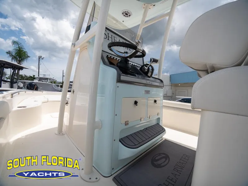 Slide: The Image of 2023 ShearWater 260 Carolina boat interior at South Florida Yachts. - 11