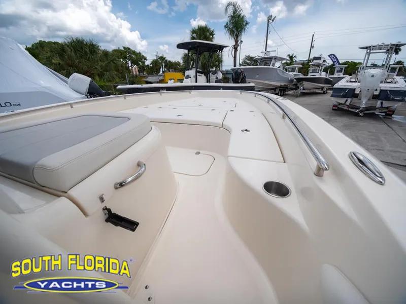 Slide: The Image of 2023 ShearWater 260 Carolina boat at South Florida Yachts dealership. - 16