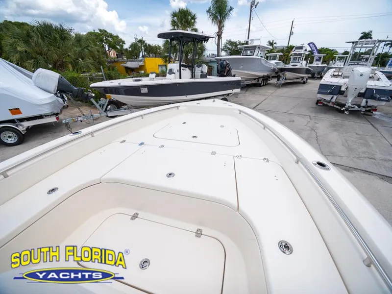 Slide: The Image of 2023 ShearWater 260 Carolina boat at South Florida Yachts dealership. - 17