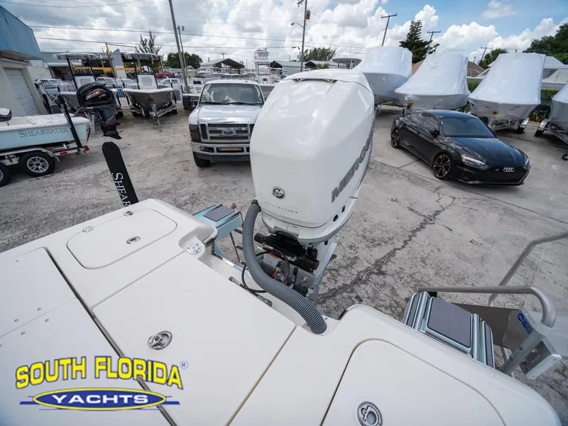 Slide: The Image of 2023 ShearWater 260 Carolina boat at South Florida Yachts dealership. - 23