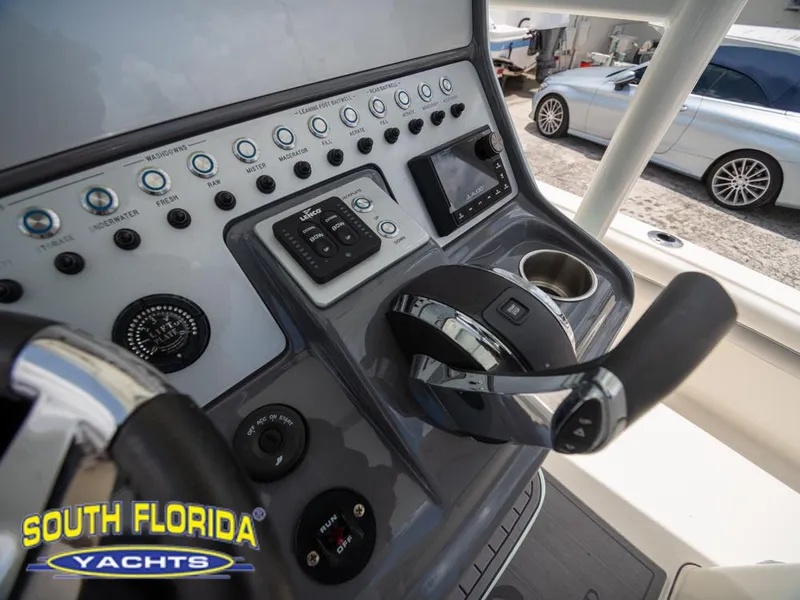 Slide: The Image of Control panel of 2023 ShearWater 260 Carolina boat by South Florida Yachts. - 25