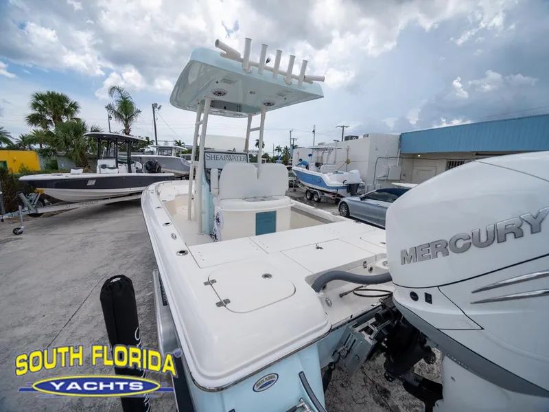 Slide: The Image of 2023 ShearWater 260 Carolina boat at South Florida Yachts dealership. - 34
