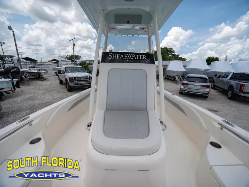 Slide: The Image of 2023 ShearWater 260 Carolina boat at South Florida Yachts dealership. - 40