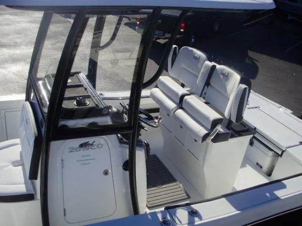Slide: The Image of 2023 Crevalle 26HCO boat interior with seating and console. - 3