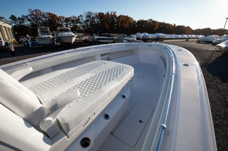 Slide: The Image of 2024 Invincible 39 Open Fisherman boat with spacious seating and storage. - 5