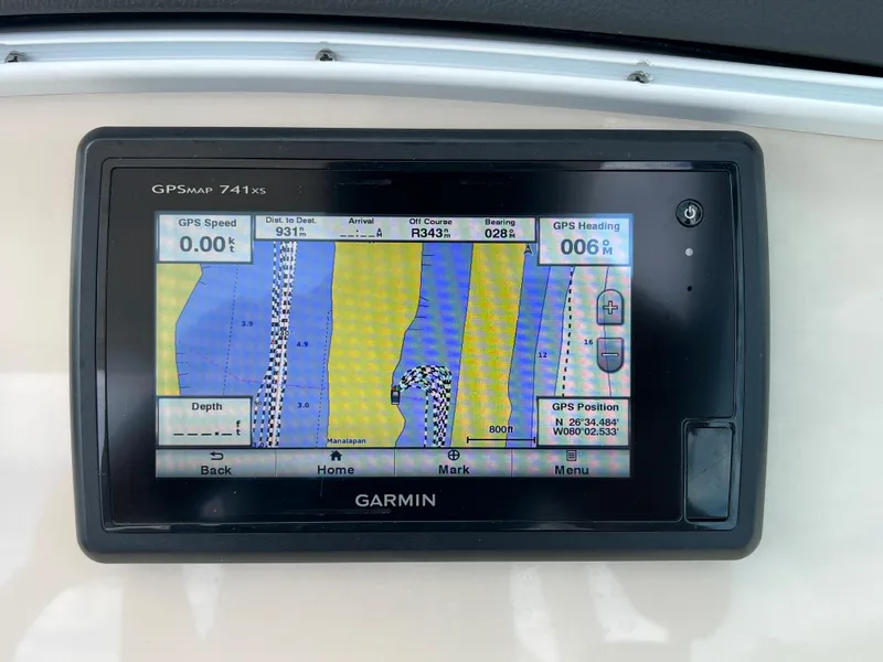 Slide: The Image of Garmin GPSMAP 741xs display on a 2016 Boston Whaler 230 Vantage boat. - 28