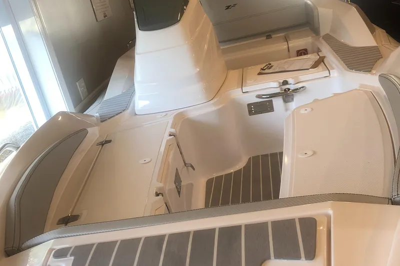 Slide: The Image of 2023 Zar Formenti Tender ZF-3 Custom Colors boat interior with white and gray accents. - 5