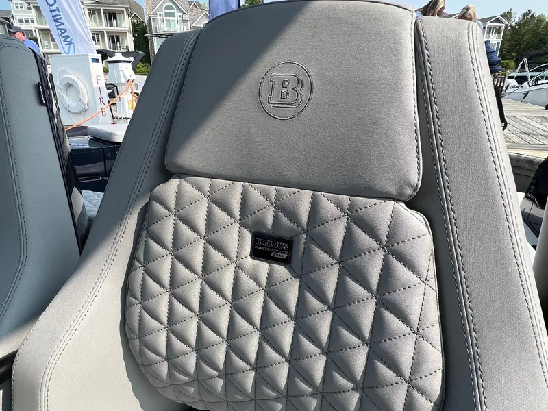 Slide: The Image of 2023 BRABUS Shadow 900 Deep Blue luxury boat seat with quilted leather upholstery. - 15