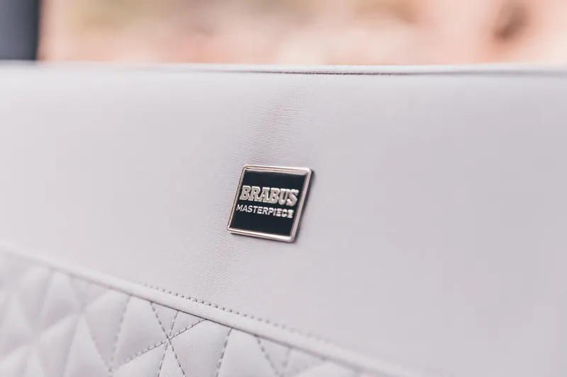 Slide: The Image of BRABUS Shadow 900 Deep Blue 2023 interior detail with Masterpiece badge. - 43