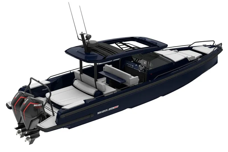 Slide: The Image of 2023 BRABUS Shadow 900 Deep Blue luxury speedboat with sleek design and powerful engines. - 46