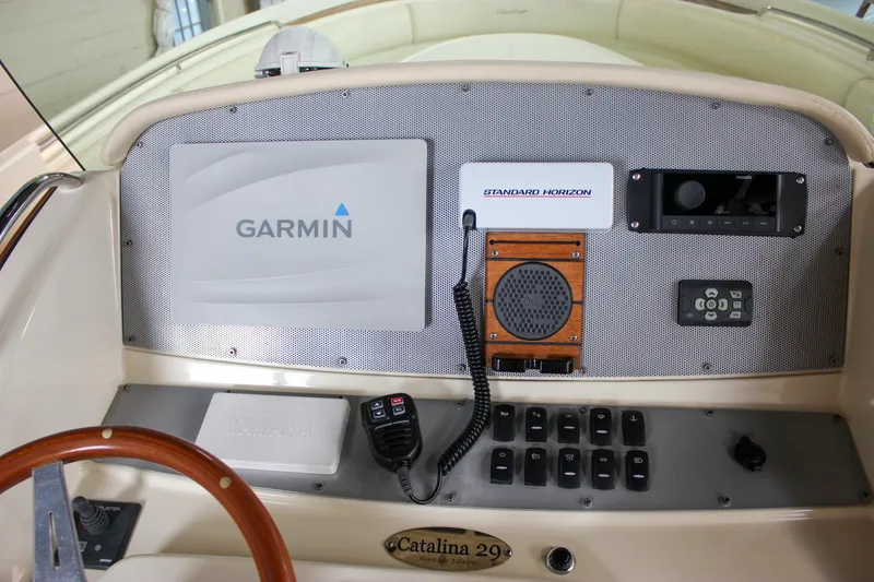 Slide: The Image of Dashboard of 2014 Chris-Craft Catalina 29 Sun Tender with Garmin navigation system. - 17