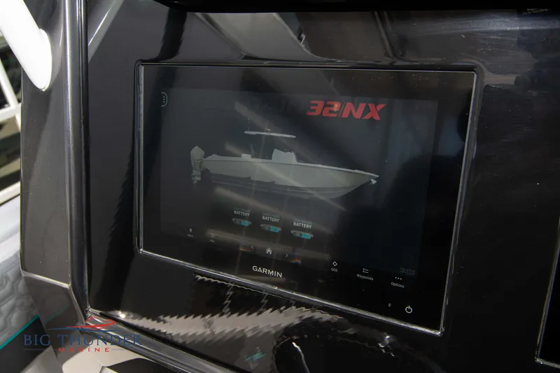 Slide: The Image of Garmin display in Fountain 32 NX boat, 2022 model. - 31