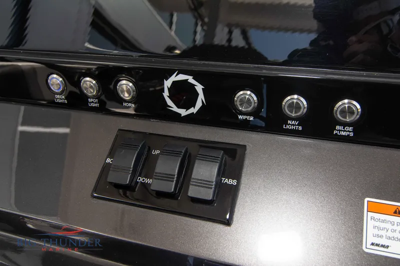 Slide: The Image of Control panel of Fountain 32 NX boat, 2022 model. - 34