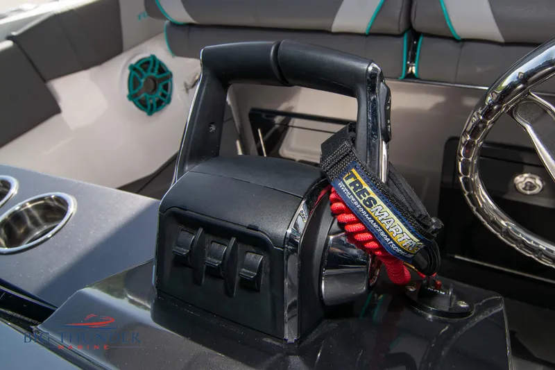 Slide: The Image of Interior view of 2022 Fountain 32 NX boat cockpit. - 36