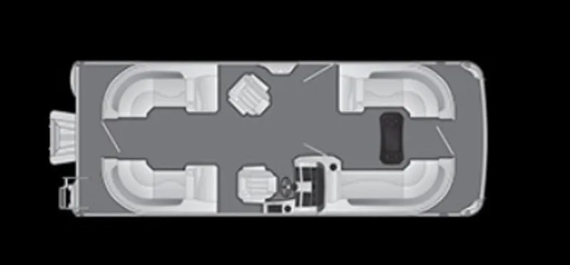 Slide: The Image of 2023 Bennington 23 LSR pontoon boat layout, top view. - 7