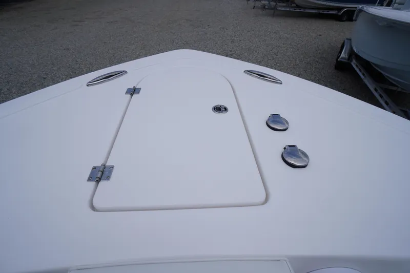 Slide: The Image of 2026 Tidewater 232 SS boat deck with hatch and fittings. - 5